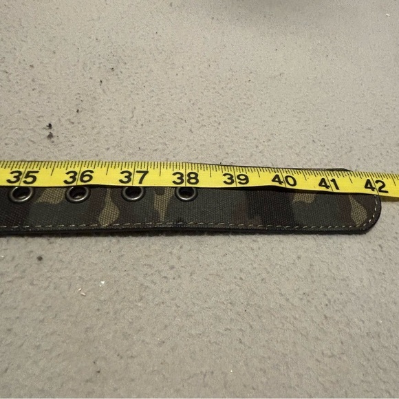 Men's Camo Canvas Faux Ammunition Studded Belt Sz 36 Gorpcore Streetwear - Picture 5 of 7